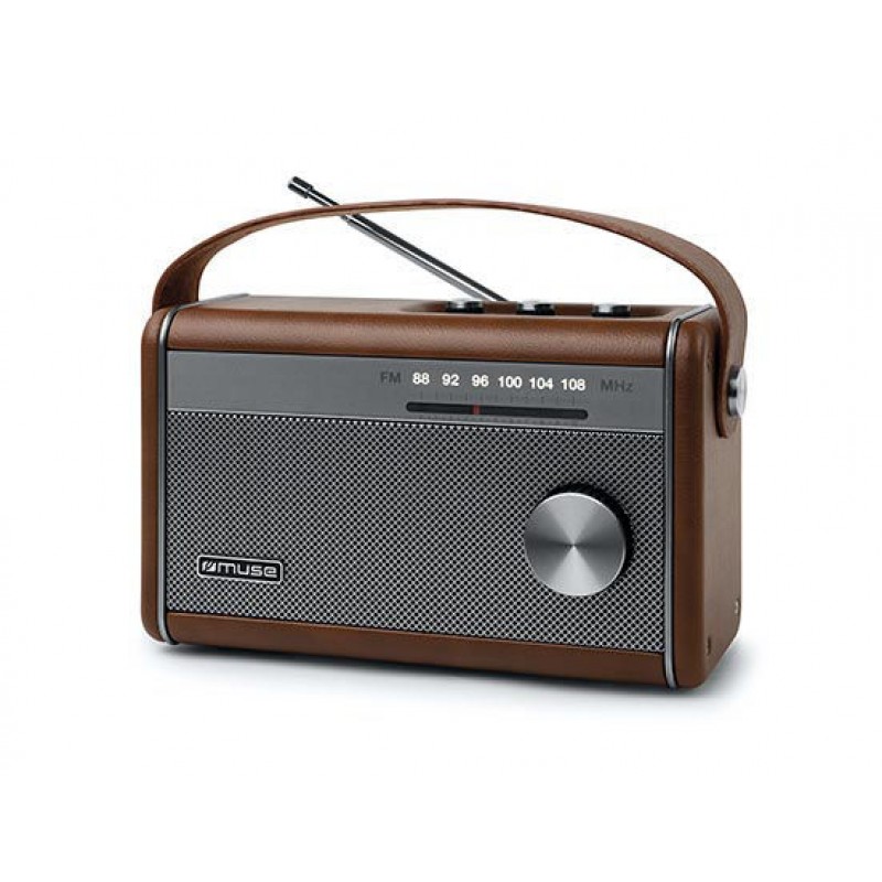 MUSE M-098BR Ραδιόφωνο  Μπαταρίας-Ρεύματος με Bluetooth Καφέ  (230240)